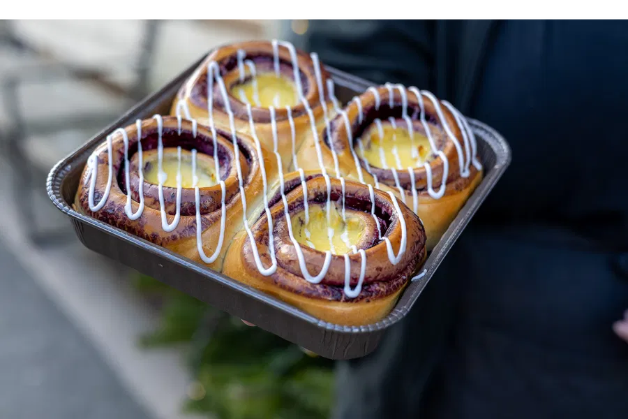 Prinsessebolle med blåbærfyll