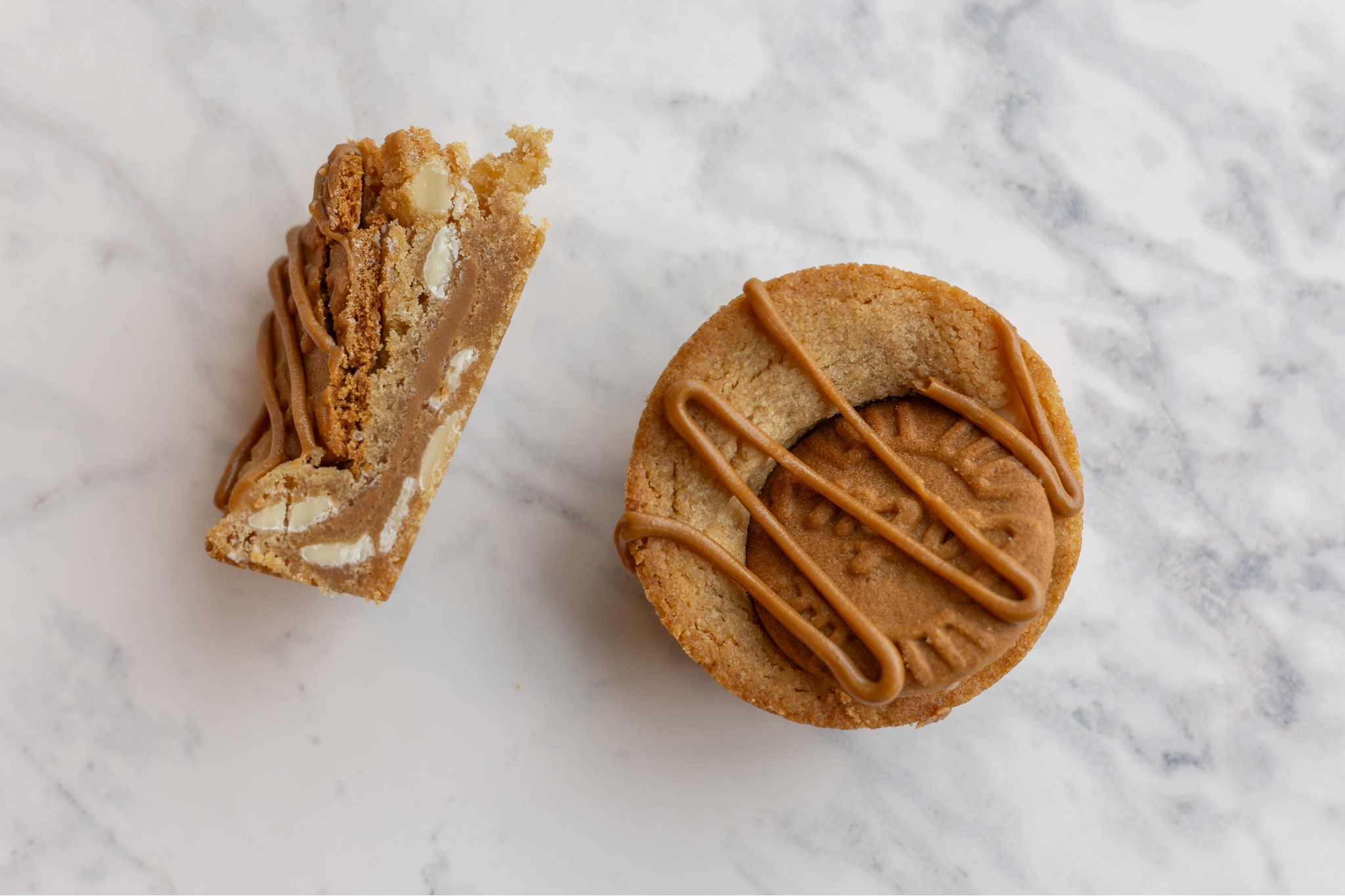 Fylt cookie med Biscoff 