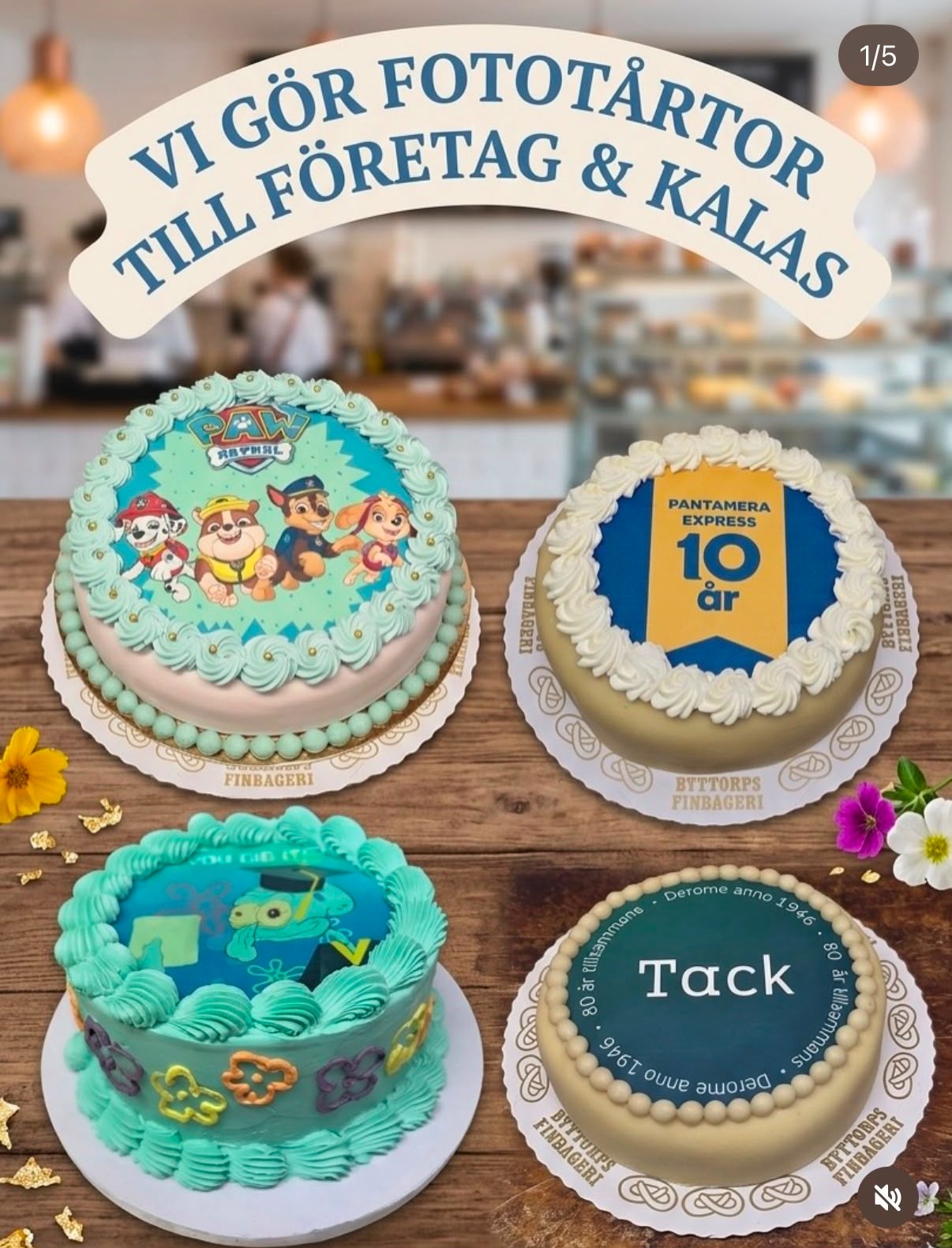 Beställ din fototårta hos oss